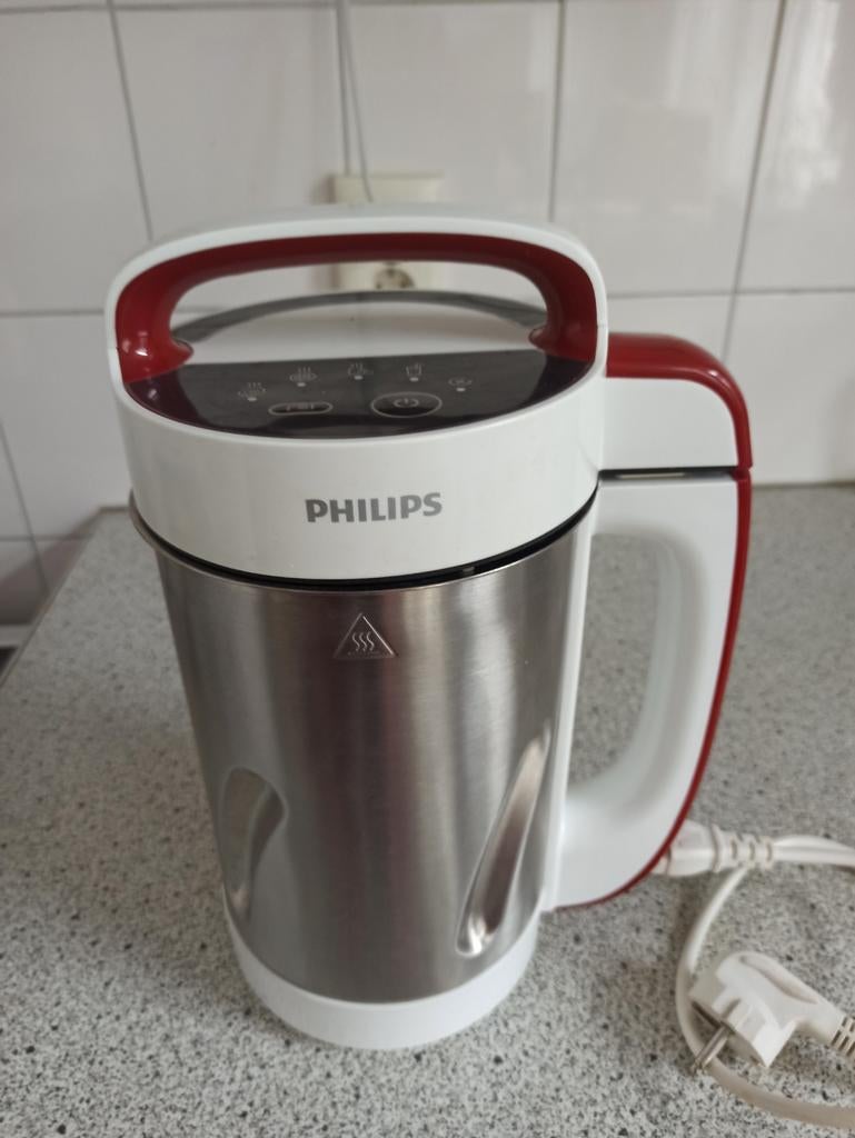 Soepmaker Philips, 1 tot 2 liter, Ophalen of Verzenden, Zo goed als nieuw, 3 snelheden of meer