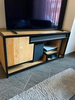 Mooi TV Meubel met Open Vakken, Ophalen, Gebruikt, 100 tot 150 cm, Eikenhout