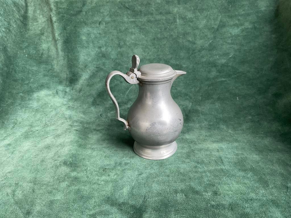 Antiek Tinnen Kannetje van Jaques de Keghel (1827), Antiek en Kunst, Antiek | Tin, Verzenden