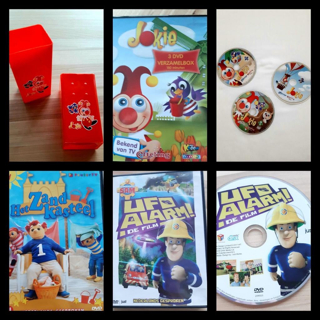 DVD's en 2 drinkpakje houders voor peuters/ kleuters, Alle leeftijden, Boxset, Ophalen of Verzenden, Zo goed als nieuw