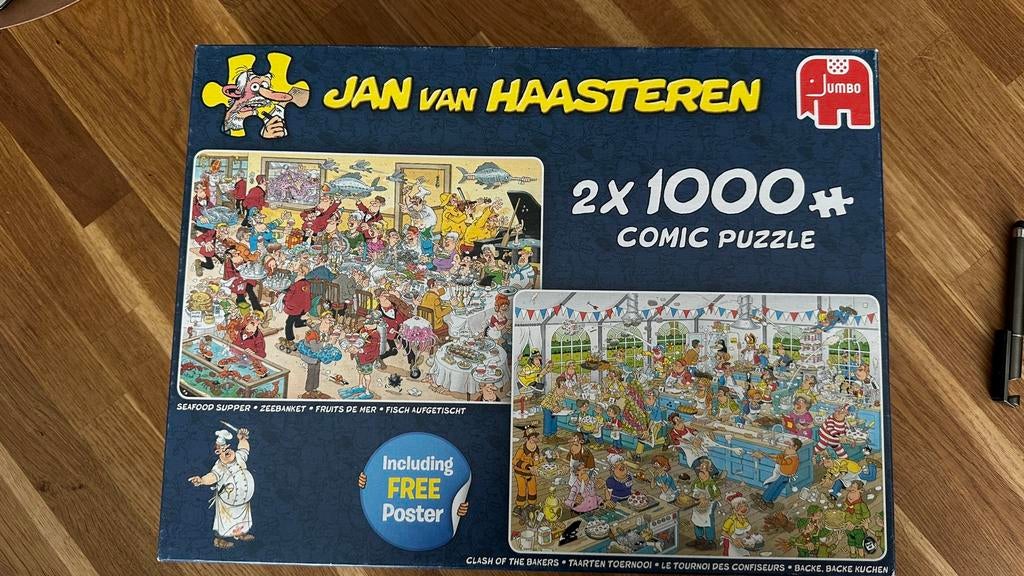 Twee Puzzel Jan van Haasteren 2x, Ophalen, 500 t/m 1500 stukjes, Gebruikt, Legpuzzel