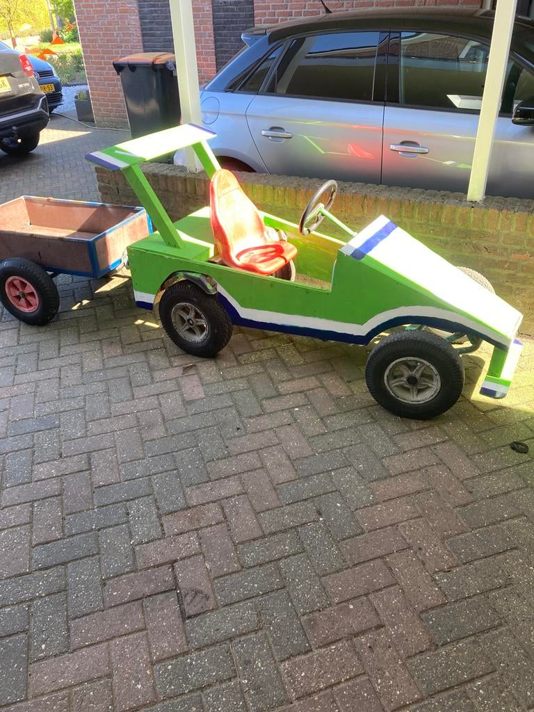 Skelter plus aanhanger, Ophalen, Gebruikt, Berg, Met kar of aanhanger