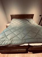 Olijf groen bed, Ophalen, Tweepersoons, 180 cm, 200 cm