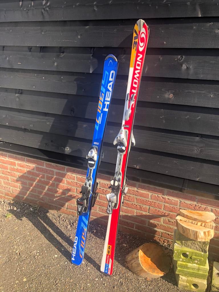 2 paar ski's: Head (156cm) & Salomon (176cm), Sport en Fitness, Skiën en Langlaufen, 140 tot 160 cm, Gebruikt, Carve, Skiën