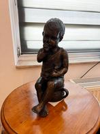 Beeld - jongetje op de pot, Verzamelen, Beelden en Beeldjes, Ophalen, Zo goed als nieuw, Mens