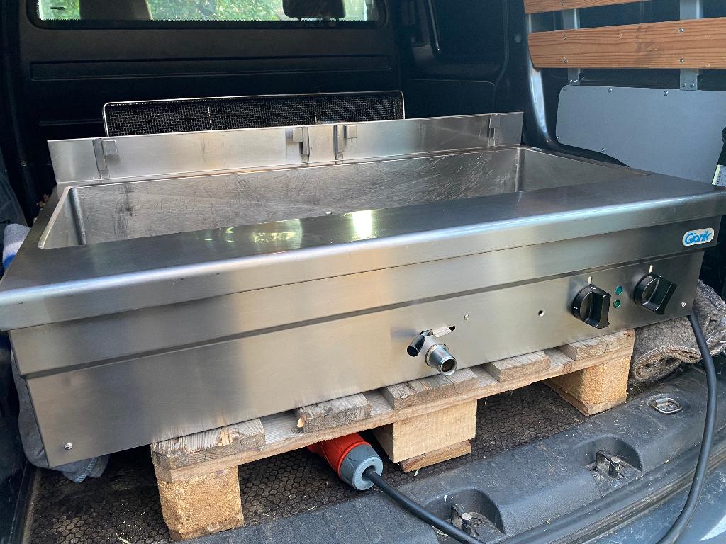 Giorik oliebollen friteuse - vis frituur -oliebollenbak 10kW, Witgoed en Apparatuur, 4 liter of meer, Ophalen, Gebruikt