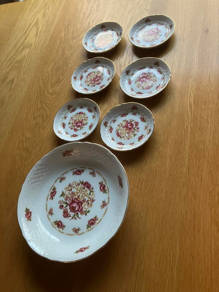 Prachtige petit fours set van Bavaria porselein, Antiek en Kunst, Antiek | Servies compleet, Ophalen of Verzenden