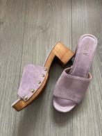 NOTRE-V lila suède leren klompen maat 40, Zo goed als nieuw, Roze, Sandalen of Muiltjes, Ophalen of Verzenden