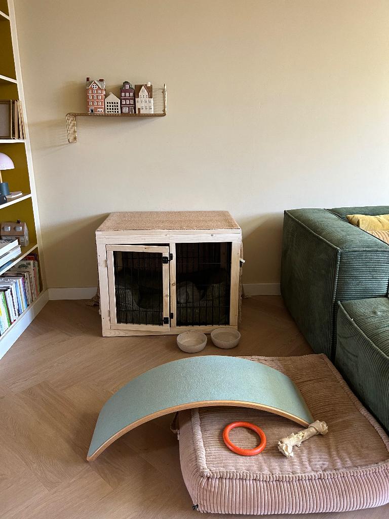 Hondenhok / bench (zonder hond :-p), Ophalen, Gebruikt, 65 tot 100 cm, Hondenhok