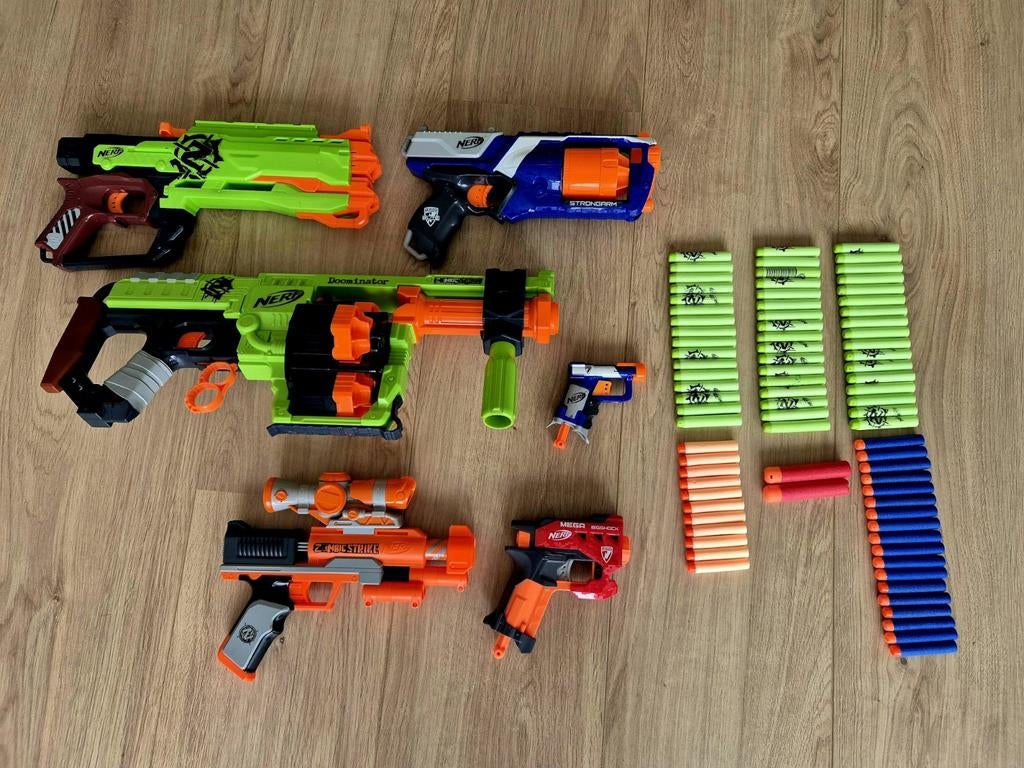 Grote Nerf Blaster Collectie met Veel Darts, Ophalen, Gebruikt, Jongen of Meisje