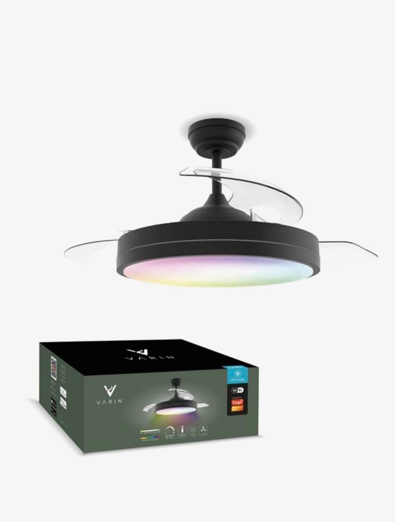 LED Smart Plafondventilator met onzichtbare wieken, Witgoed en Apparatuur, Ventilatoren, Ophalen of Verzenden, Ventilator met afstandsbediening