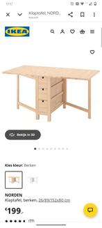 Ikea : Uitklapbare tafel met lades, Huis en Inrichting, Tafels | Eettafels, Ophalen, 100 tot 150 cm, Scandinavisch, 50 tot 100 cm
