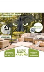 Zweefparasol met UV-bescherming en kantelfunctie, Tuin en Terras, Parasols, Kantelbaar, Nieuw, Zweefparasol, 2 tot 3 meter