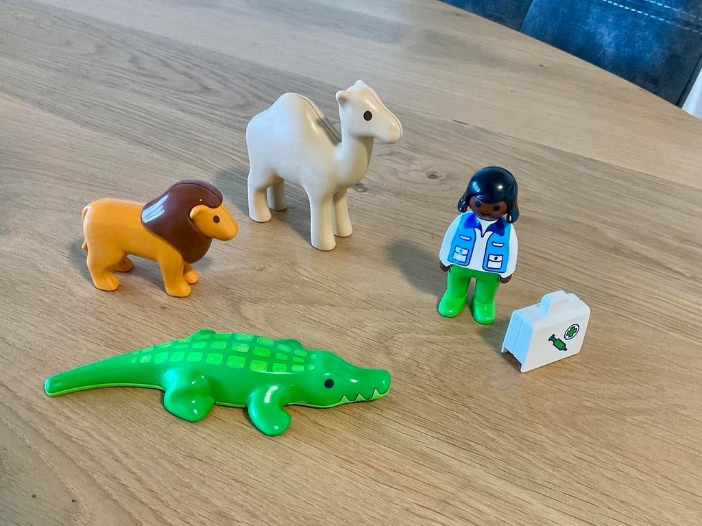 Playmobil 123: Dierenarts met wilde dieren - 6744 - compleet, Kinderen en Baby's, Speelgoed | Playmobil, Ophalen of Verzenden