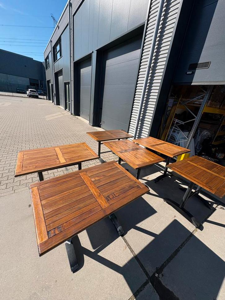 Partij inklapbare terrastafels, Tuin en Terras, Tuintafels, Gebruikt, Rechthoekig, Ophalen