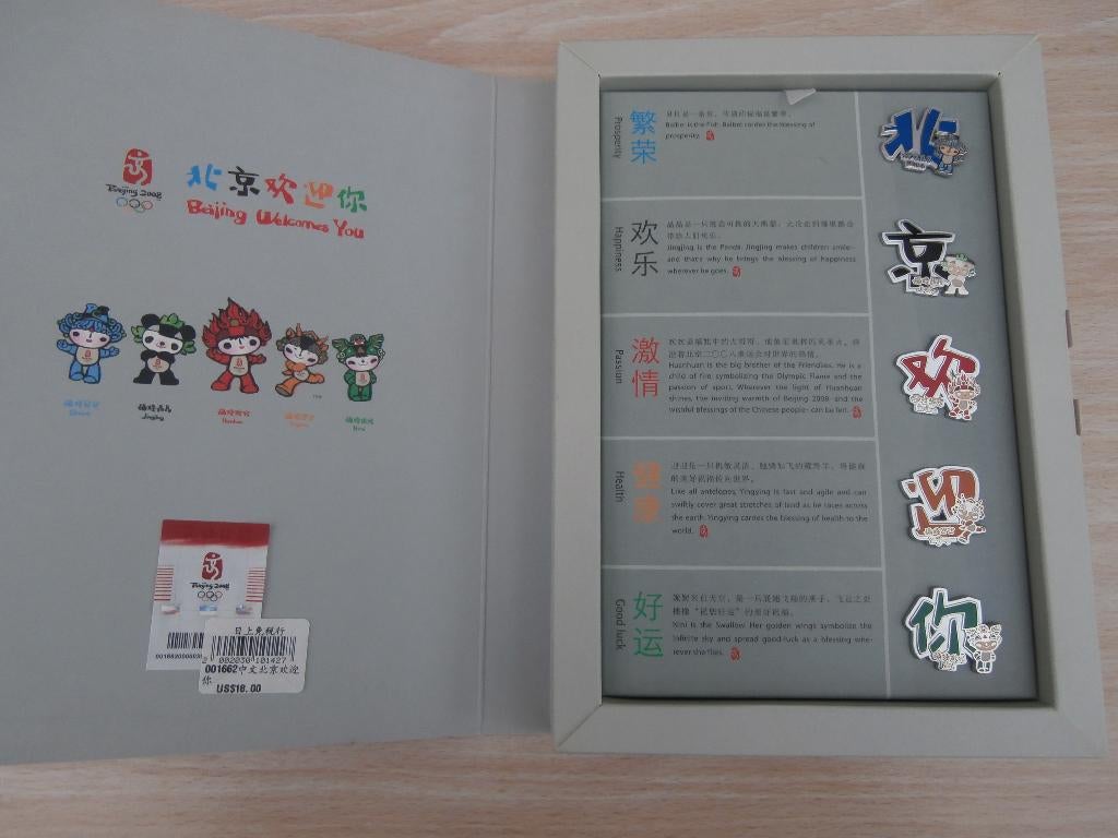 Beijing olympische spelen 2008-welcomes you -5 pins beijing, Verzamelen, Ophalen of Verzenden, Nieuw