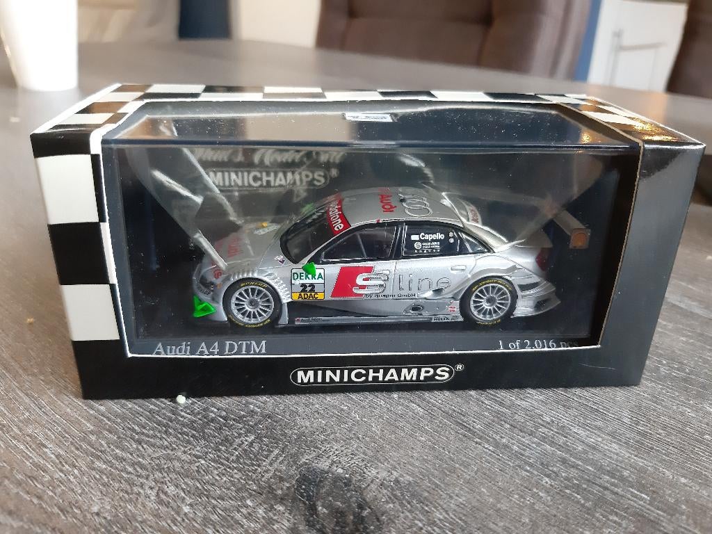 audi a4 dtm 2004 minichamps 1:43 R. Capello, Ophalen of Verzenden, Zo goed als nieuw, Auto, MiniChamps