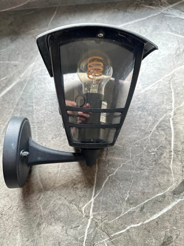 3x Philips Hue Creek Buitenlamp - Slimme Wandlamp, Gebruikt, Minder dan 50 watt, Wandlamp, Aluminium