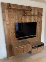 TV wandmeubel steigerhout look, Ophalen, Gebruikt, 200 cm of meer, 150 tot 200 cm