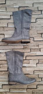 SANDWICH - nieuwe lichtgrijze leren laarzen, 38, Kleding | Dames, Schoenen, Hoge laarzen, Verzenden, Nieuw, Grijs