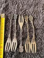 5 zilveren vorkjes met bloemen, Antiek en Kunst, Verzenden