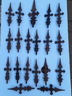 Decoratieve zware ijzeren hekwerk punten klooster(19 stuks), Ophalen, Gebruikt, IJzer, Sierhekwerk