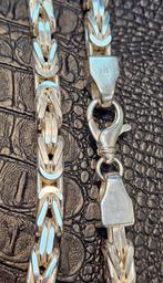 Prachtige massiefe zilver Koningsketting 80cm lang, Ophalen of Verzenden, Nieuw, Zilver, Zilver