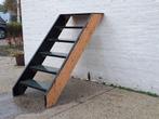 Houten trap, 70 cm breed, hoogte tegen muur 112 cm, Doe-het-zelf en Verbouw, Ladders en Trappen, Ophalen, Minder dan 2 meter