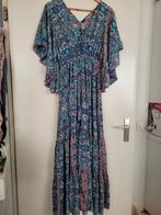 Boho Maxi Jurk met Paisley Print - Maat M/l, Maat 38/40 (M), Blauw, Ophalen of Verzenden, Onder de knie