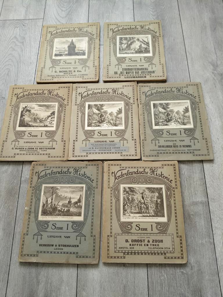 Plaatjesalbums Vaderlandsche historie serie 1, Boeken, Verzenden, Gelezen, Plaatjesalbum