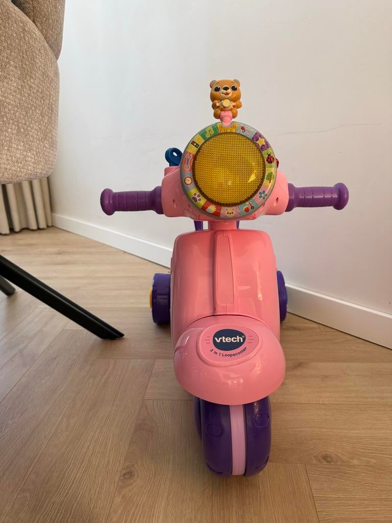 Vtech 2-in-1 Loopscooter roze, Kinderen en Baby's, Speelgoed | Vtech, Ophalen of Verzenden, Zo goed als nieuw, 6 maanden tot 2 jaar