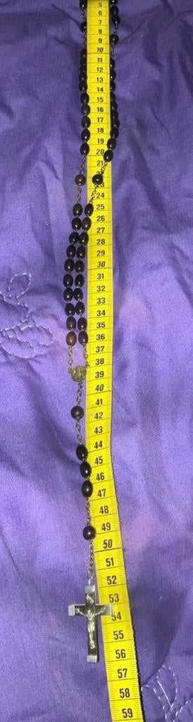 Rozenkrans antiek met grote Crucifix.. mooi, Antiek en Kunst, Antiek | Religie, Ophalen of Verzenden