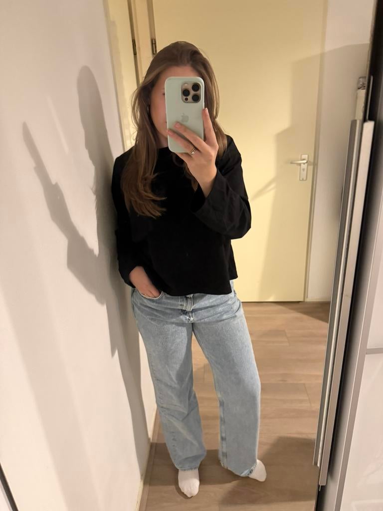 Mango high Waist oversized wide leg jeans maat 42, Kleding | Dames, Spijkerbroeken en Jeans, Ophalen of Verzenden, Zo goed als nieuw