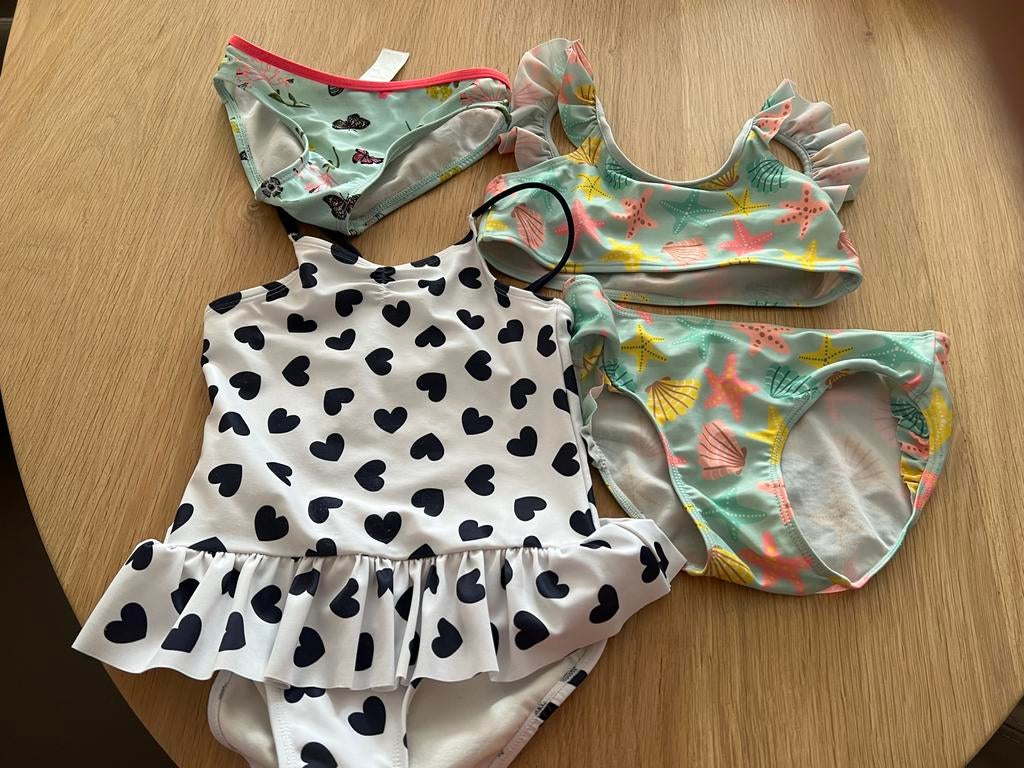 Badpak en bikini's, Kinderen en Baby's, Kinderkleding | Kinder-zwemkleding, Gebruikt, Meisje, Overige maten, Ophalen of Verzenden