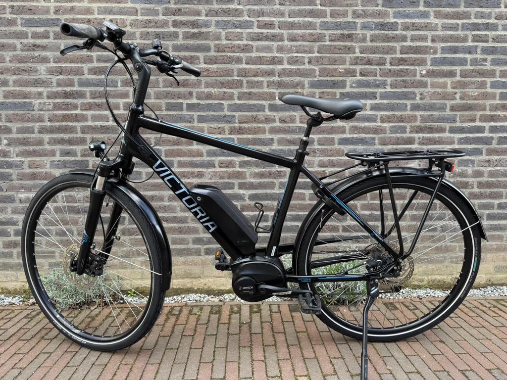 Victoria elektrische heren fiets, Bosch middenmotor, Minder dan 10 versnellingen, Zo goed als nieuw, 53 tot 57 cm, Ophalen