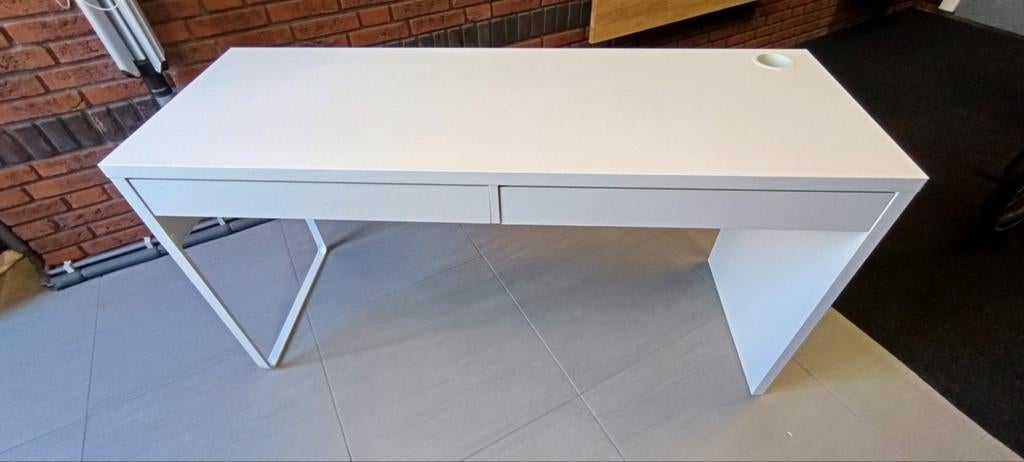 Ikea Micke bureau wit met twee lades, Ophalen, Gebruikt