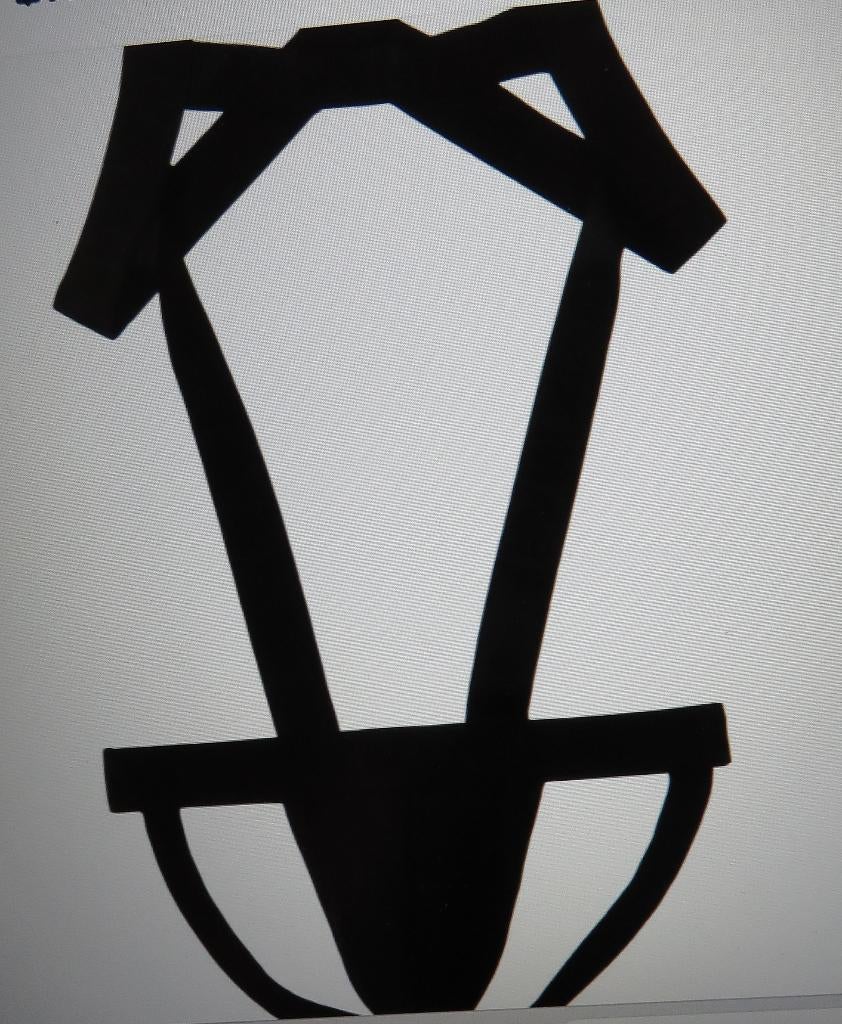 heren harnas/slip   (017), Ophalen of Verzenden, Zwart, Overige typen