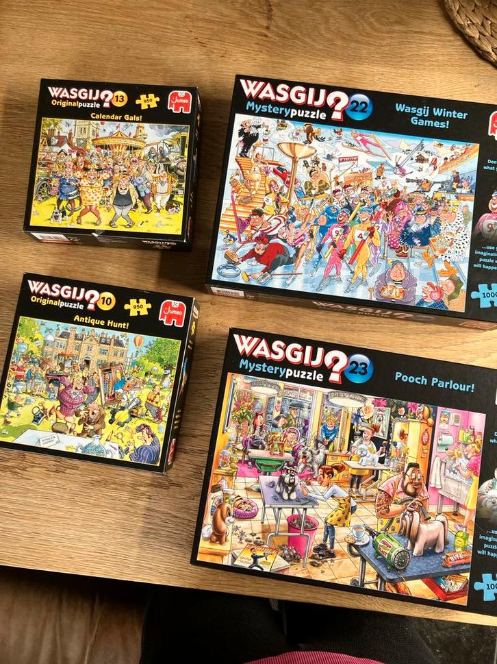 2 Wasgij puzzels 950-1000 stukjes, z.g.a.n., Hobby en Vrije tijd, Denksport en Puzzels, Zo goed als nieuw, Legpuzzel, 500 t/m 1500 stukjes