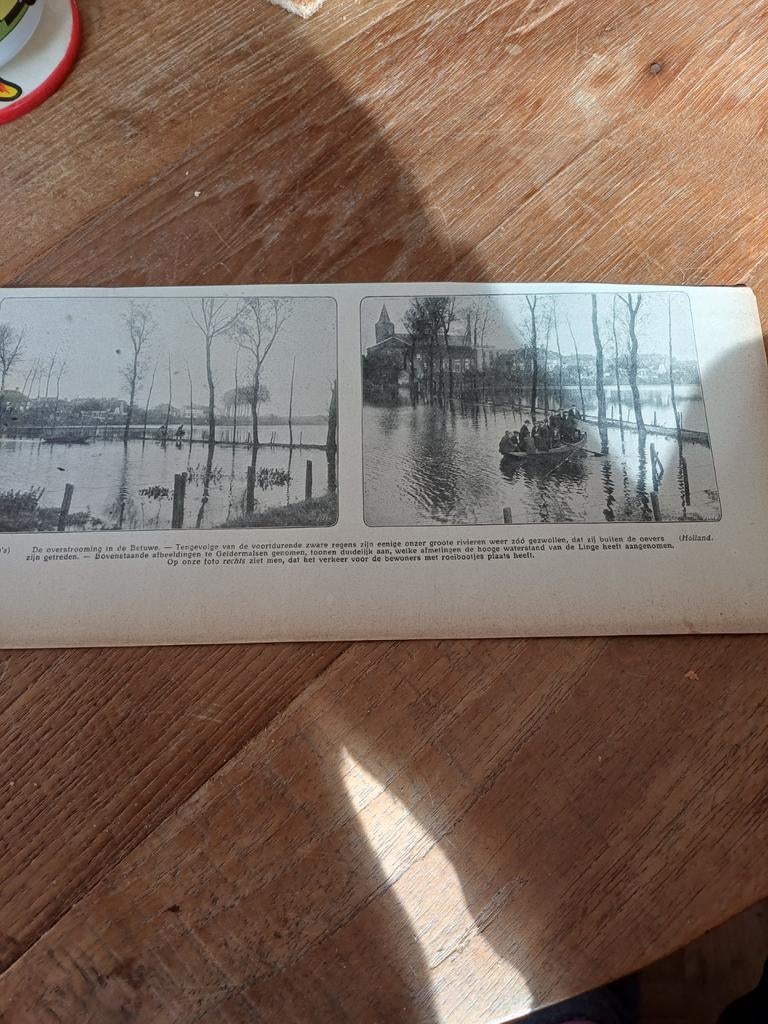 Knipsel overstromingen Geldermalsen 1923, Verzamelen, Tijdschriften, Kranten en Knipsels, Ophalen of Verzenden, 1920 tot 1940