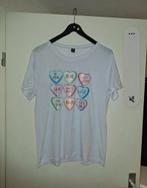 Wit hartjes shirt Shein maat L, Kleding | Dames, T-shirts, Wit, Maat 42/44 (L), Ophalen of Verzenden, Zo goed als nieuw