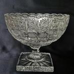 Sublieme kristallen schaal op voet geslepen Bohemia kristal, Antiek en Kunst, Antiek | Glas en Kristal, Ophalen of Verzenden