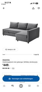 Slaapbank/hoekbank IKEA FRIHETEN, Huis en Inrichting, Ophalen, Tweepersoons, Zo goed als nieuw, Overige maten