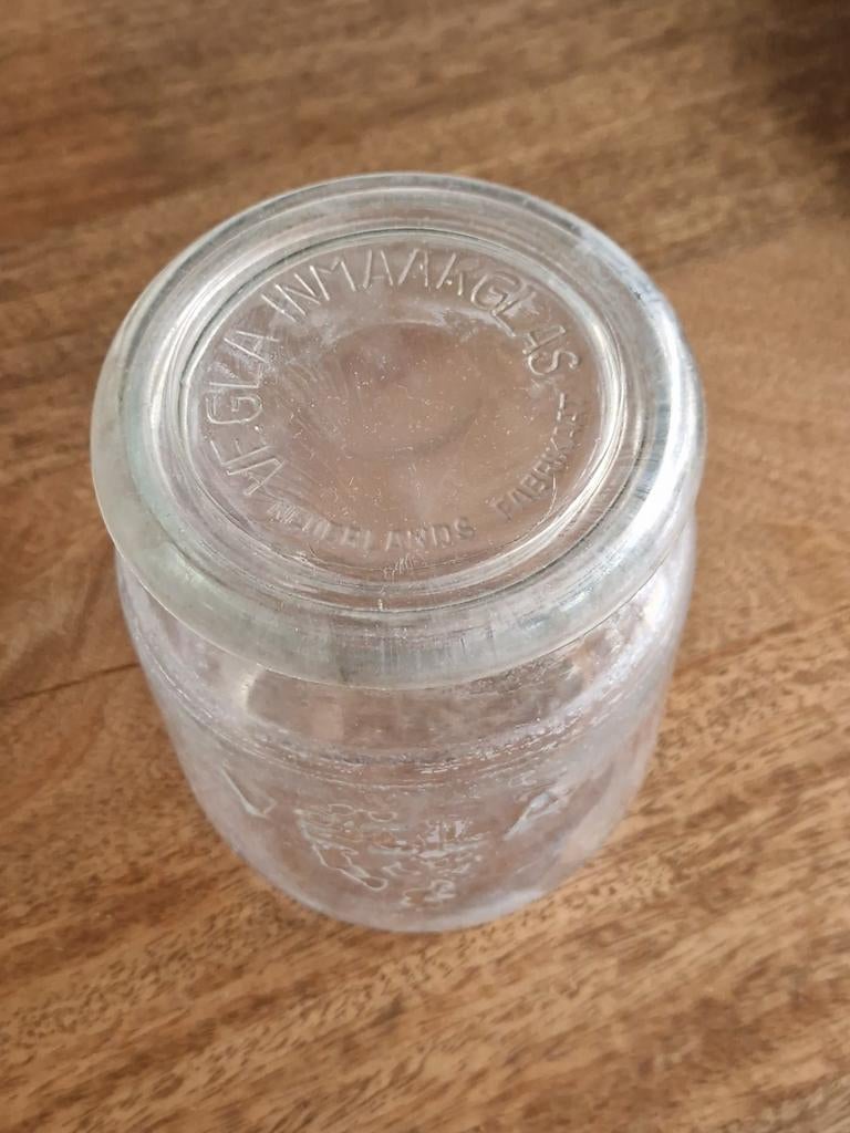 Vintage Vegla inmaakglas Nederlands fabrikaat conservenpot, Ophalen of Verzenden