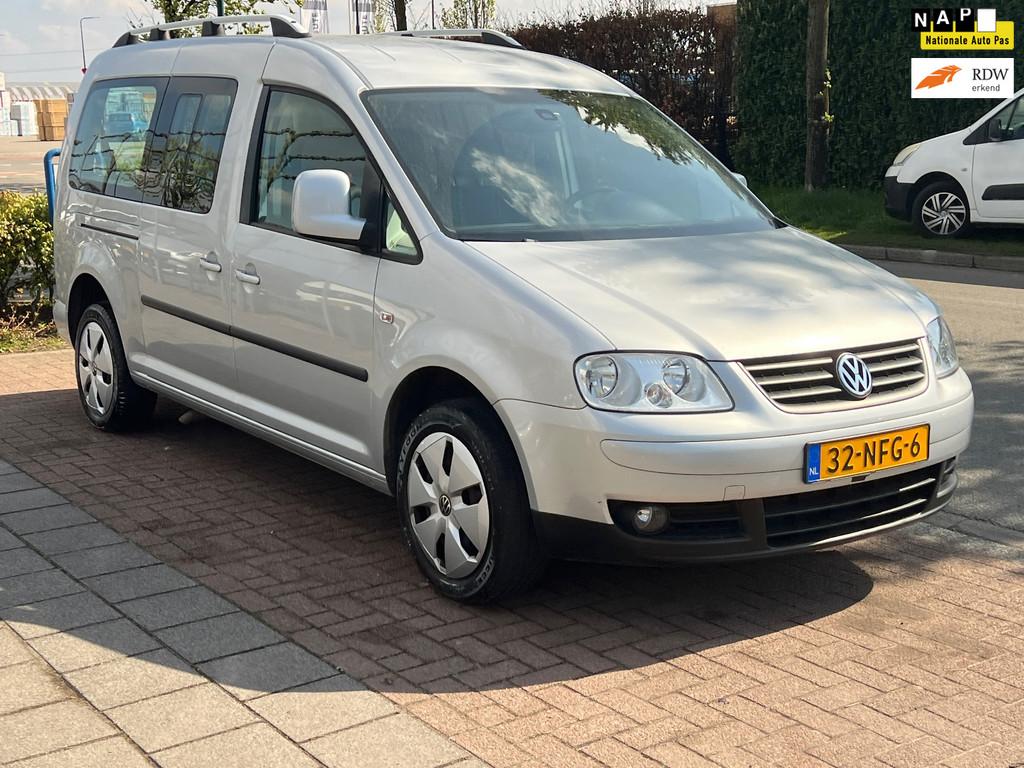 Volkswagen Caddy Maxi 1.9TDI I ROLSTOELVERVOER + 5 ZITPLAATS, Voorwielaandrijving, Euro 5, Stof, Gebruikt
