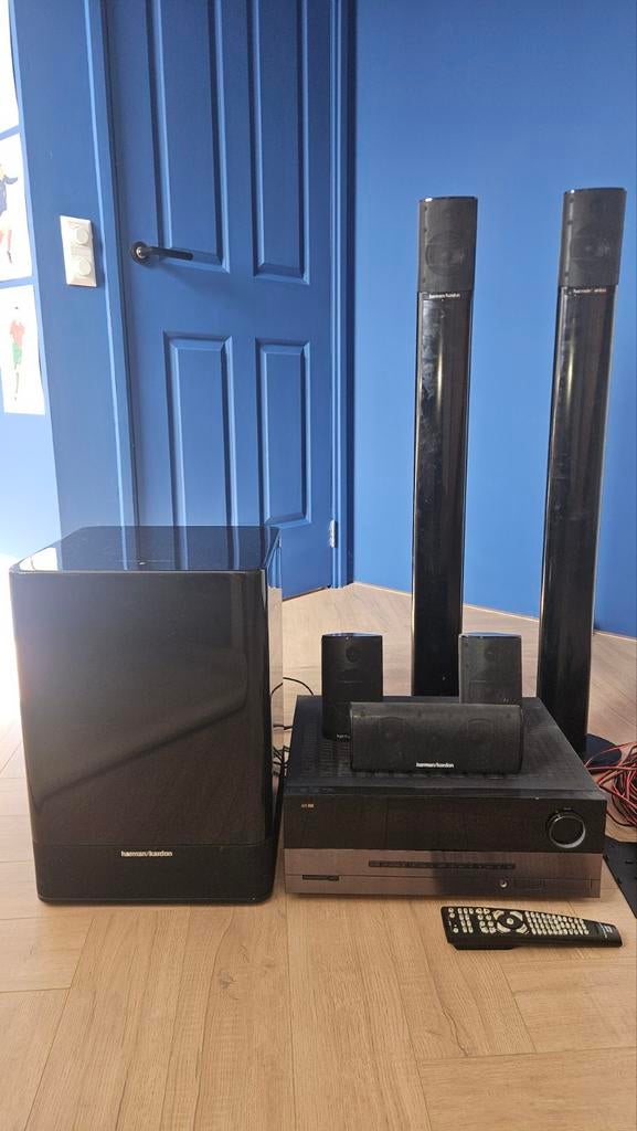 Harman/Kardon AVR 135 Home Cinema Set met 5.1 Speakers, Gebruikt, 70 watt of meer, 5.1-systeem, Overige spelers