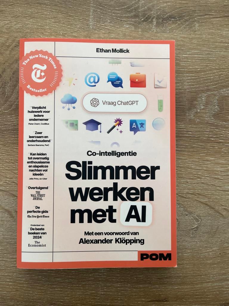 Co-intelligentie: Slimmer werken met AI - Ethan Mollick (Nie, Boeken, Informatica en Computer, Ophalen of Verzenden, Nieuw, Software