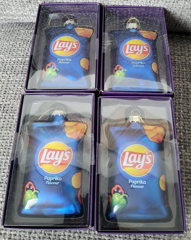 4 x lays ornamenten kerst kerstballen, Ophalen of Verzenden
