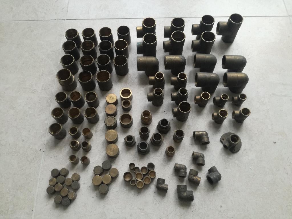 Ruim 100 messing soldeerfittingen, divese maten., Ophalen of Verzenden, Nieuw