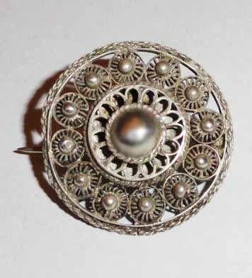 Broche Zilver Zeeuwse knop, 4 tot 7 cm, Verzenden, Zo goed als nieuw, Zilver