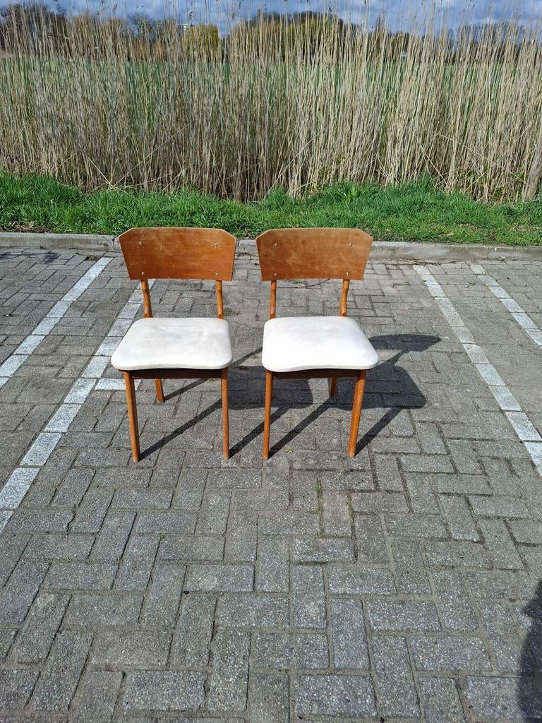 Vintage stoeltjes, Ophalen, Zo goed als nieuw, Bruin, Twee